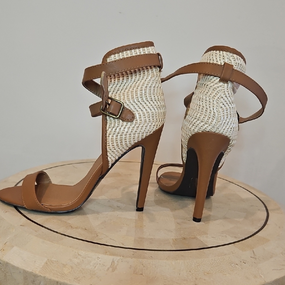Patent Leatherette High-Heel Sandals